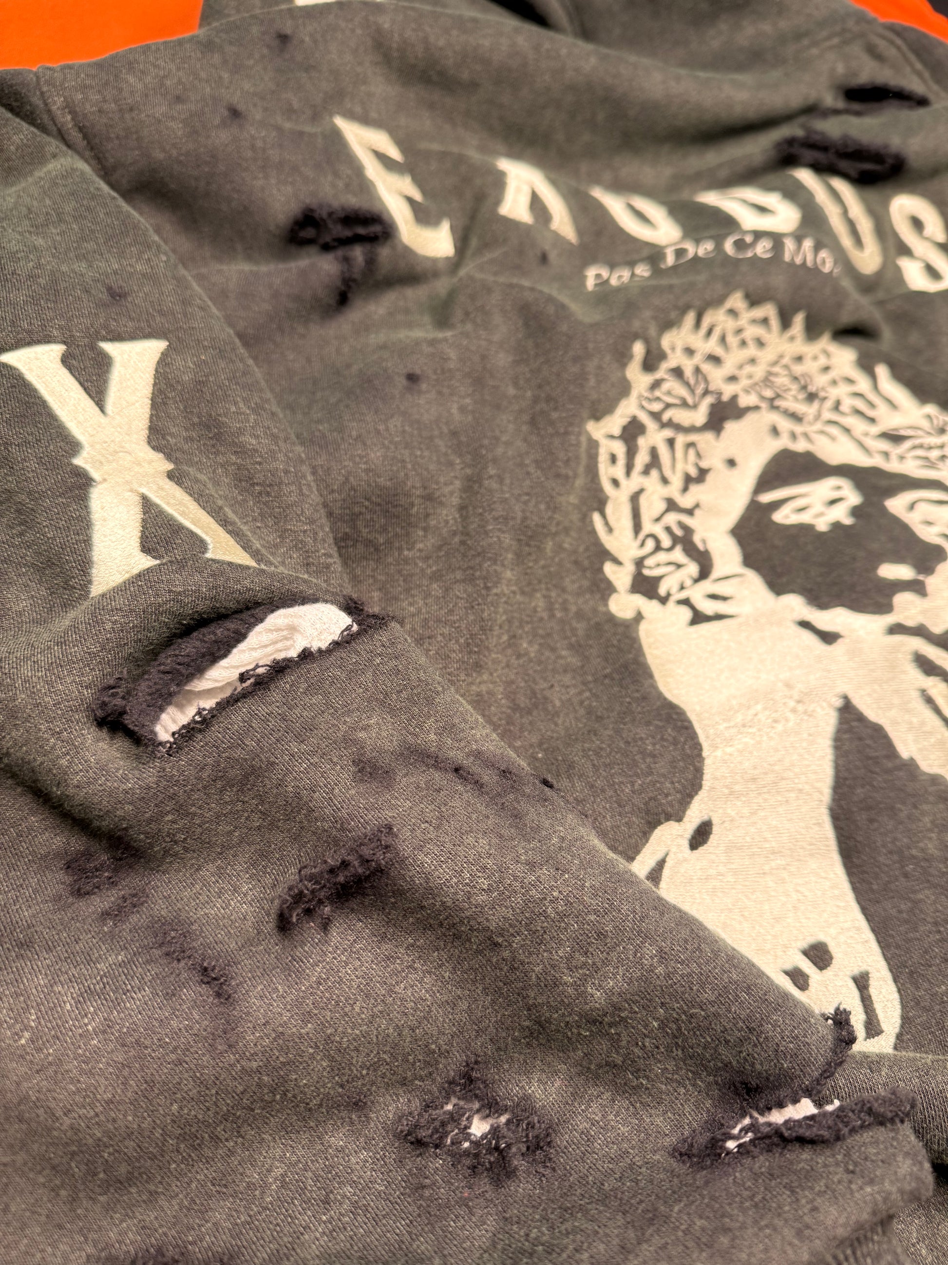 Embroidered and Distressed Verte Messiah