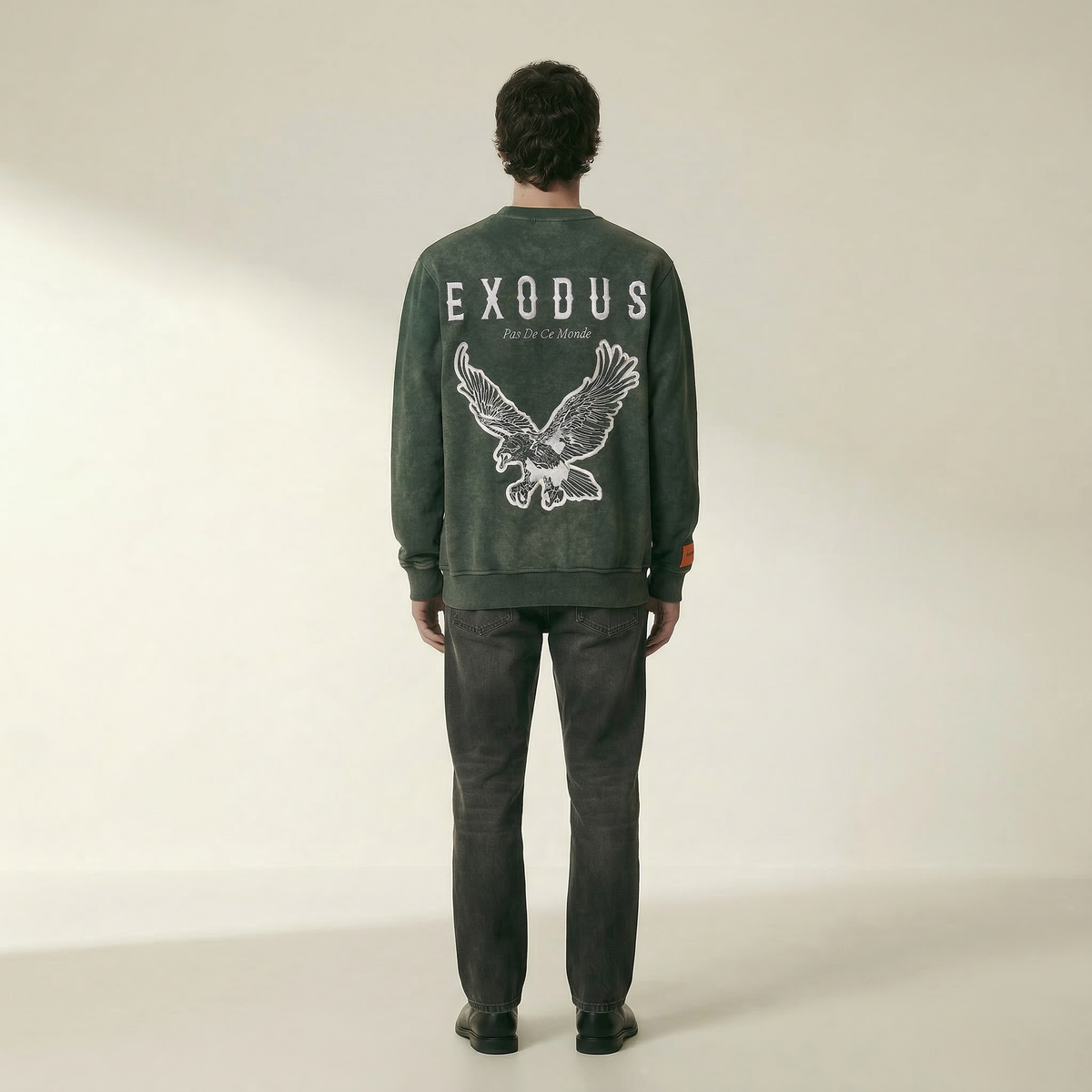 Exodus Embroidered Jumper Acid Wash